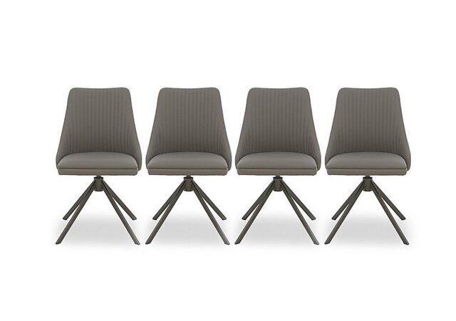 Icon Set of 4 Swivel Dining Chairs