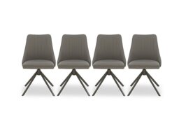 Icon Set of 4 Swivel Dining Chairs