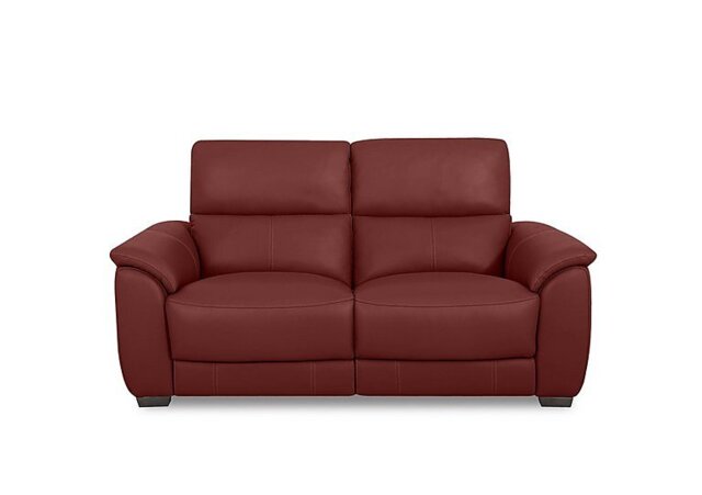 World of Leather - Saffron BV Leather 2 Seater Power Recliner Sofa - BV Deep Red