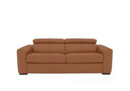 World of Leather - Infinity 3 Seater NC Leather Sofa Bed - Pecan Brown