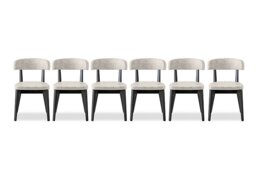 Connubia - Siren Set of 6 Graphite Wooden Leg Dining Chairs