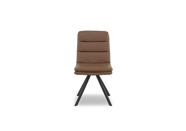 Njord Faux Leather Swivel Dining Chair - Tan