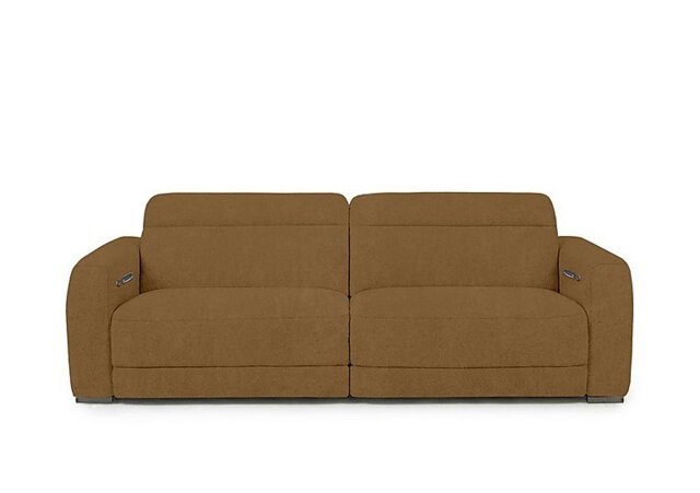 Edison Large Fabric 3 Seater Power Recliner Sofa with Power Headrests and Lights - Sofas and Armchairs