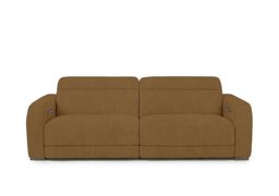 Edison Large Fabric 3 Seater Power Recliner Sofa with Power Headrests and Lights - Sofas and Armchairs
