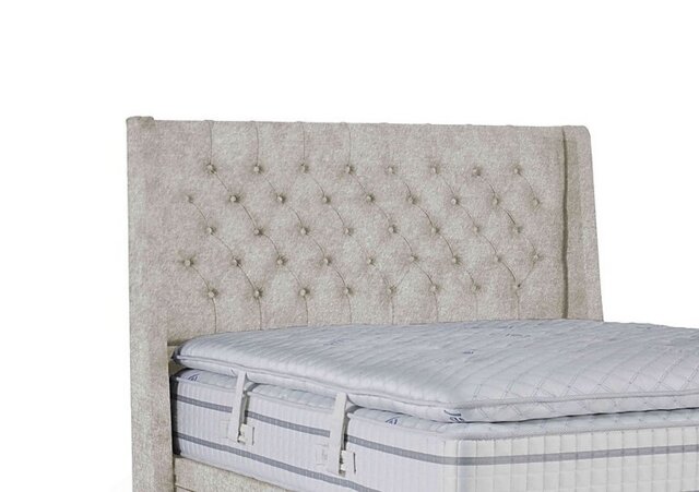 Sleepeezee - Pinnacle Floor Standing Headboard - Double - Tweed Stone