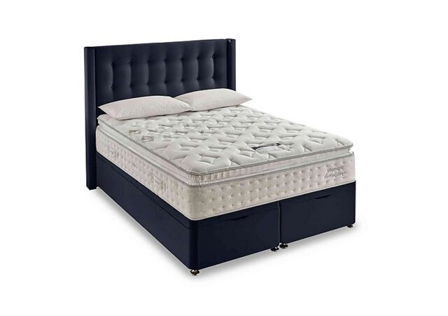 Silentnight - Revitalise Breathe 3000 Pillowtop Ottoman Divan Set - Super King - Smooth Velvet Maritime