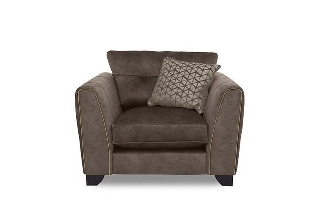 Mariah Classic Back Fabric Armchair - Dapple Chocolate