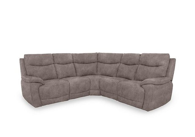 Sloane Fabric Large Power Recliner Corner Sofa - Marble Charcoal Grey