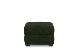 Brescia Fabric Storage Footstool - Olive Green