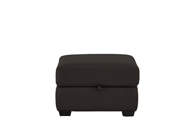 World of Leather - Compact Collection Petit BV Leather Storage Footstool - Dark Chocolate