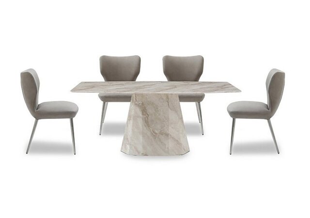 Elegante Dining Table and 4 Chairs - 180-cm - Taupe