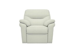 G Plan - Seattle Leather Armchair - Cambridge Chalk
