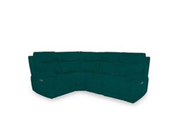 Sloane Fabric Small Power Recliner Left Hand Facing Corner Sofa with Power Headrests - Opulence Teal