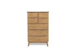 Stockholm 3+4 Drawer Tall Chest - Light Oak