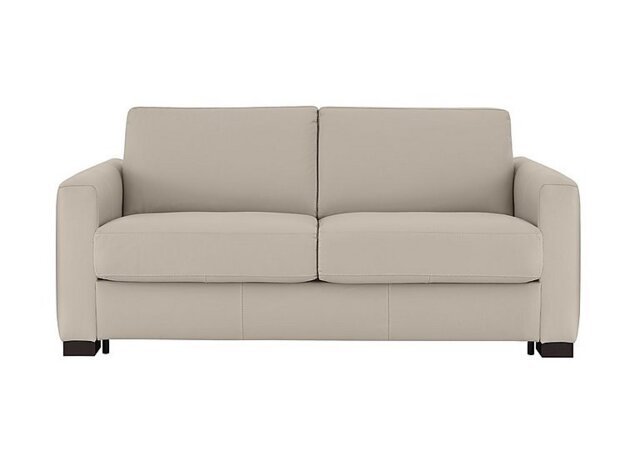 Nicoletti - Alcova 2.5 Seater Leather Sofa Bed with Box Arms - Botera Crema - Sofas and Armchairs - In Time for Christmas