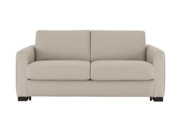 Nicoletti - Alcova 2.5 Seater Leather Sofa Bed with Box Arms - Botera Crema