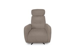 Designer Chair Collection Tokyo Fabric Manual Recliner Swivel Chair - Silver