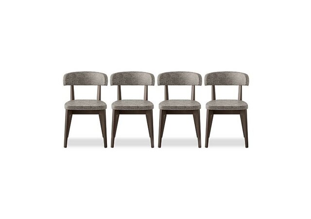 Connubia - Siren Set of 4 Smoke Wooden Leg Dining Chairs