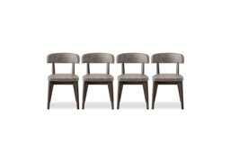 Connubia - Siren Set of 4 Smoke Wooden Leg Dining Chairs