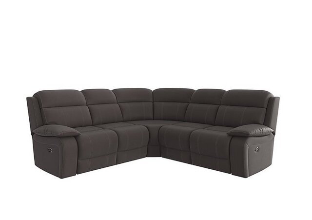 Moreno Fabric Power Recliner Corner Sofa - Dark Grey