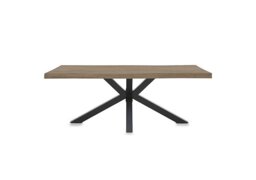 Bodahl - Njord Raw Edge Compact Dining Table with Metal Star Base - 140-cm - Vintage Grey