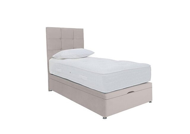 Sleep Story - Luxury 2000 End Ottoman Divan Set - Single - Plush Argent