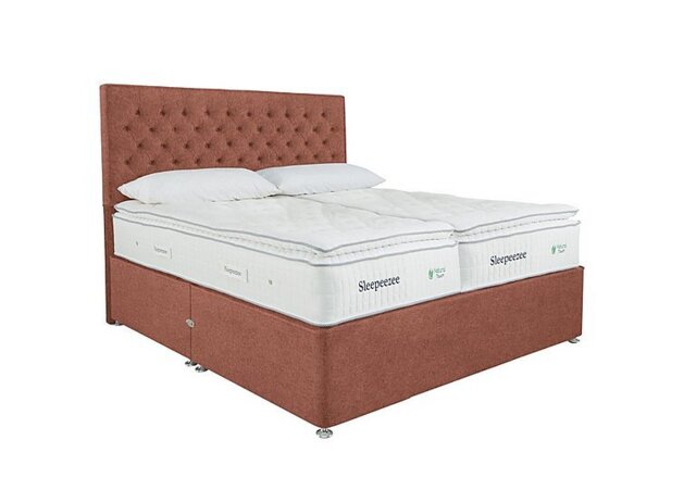 Sleepeezee - Natural Touch 3000 Pillowtop Zip and Link Divan Set - Burnt Orange