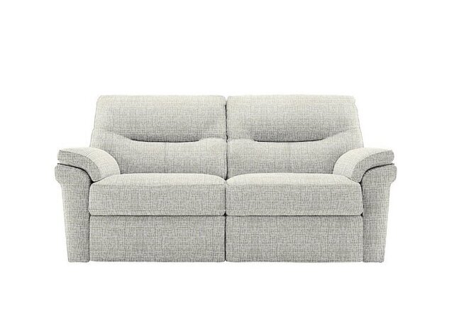 G Plan - Seattle 2.5 Seater Fabric Power Recliner Sofa with Power Lumbar and Heated Seats - Waffle Taupe