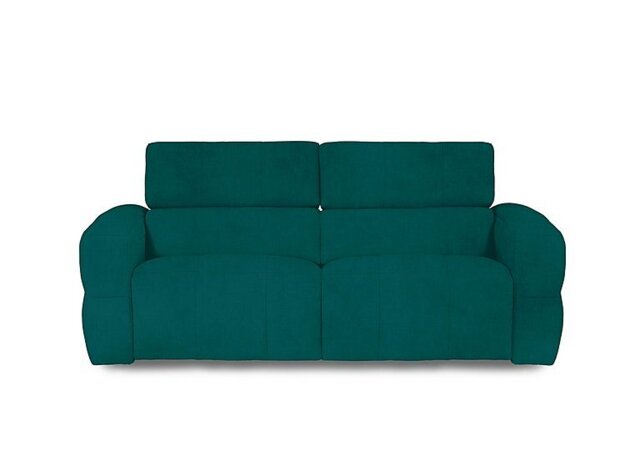 Cube Fabric 3 Seater Power Recliner Sofa with Power Headrests - Opulence Teal
