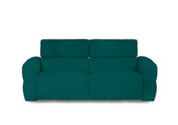 Cube Fabric 3 Seater Power Recliner Sofa with Power Headrests - Opulence Teal