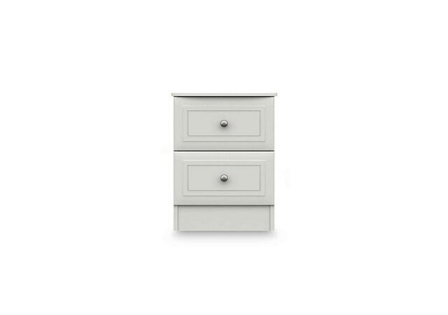 London Bedrooms - Marylebone 2 Drawer Bedside Cabinet - White