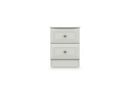 London Bedrooms - Marylebone 2 Drawer Bedside Cabinet - White