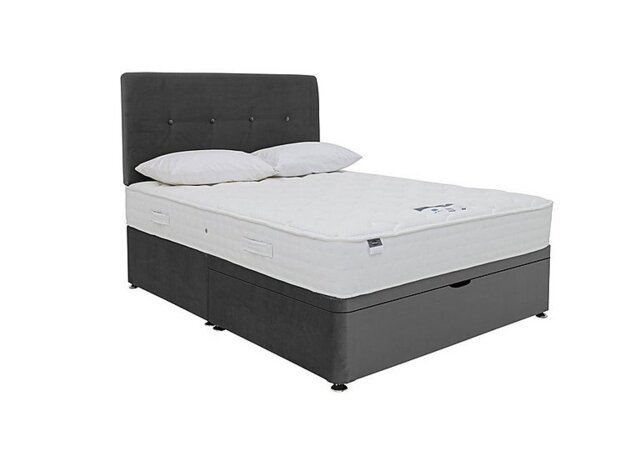 Silentnight - Eco Pocket Half Ottoman Divan Set with 2 Drawers - Double - Luxury Charcoal