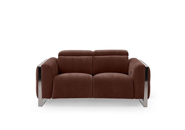 Gisella Fabric 2 Seater Power Recliner Sofa with Power Headrests - Manhattan Burnt Sienna