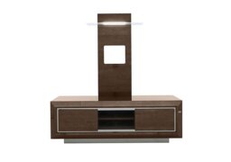 Palazzo TV Base and TV Wall Panel - Dark Walnut
