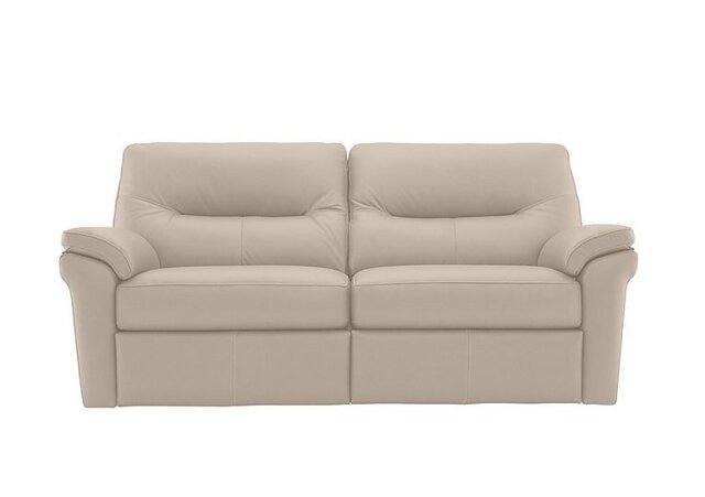 G Plan - Seattle 3 Seater Leather Sofa - No Recliner - Cambridge Stone