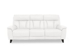 World of Leather - Dreamer BV Leather 3 Seater Power Recliner Sofa - BV Star White