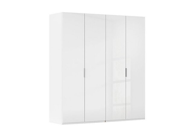 Rauch - Formes 4 Door Bifold Wardrobe with Glass Doors - White/White Front