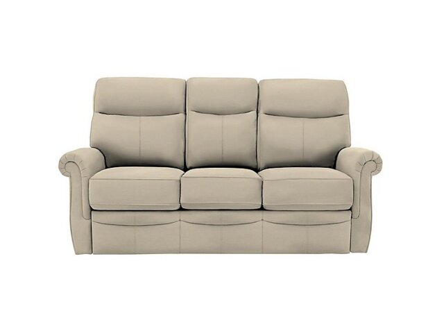 G Plan - Avon Small 3 Seater Leather Sofa - Oxford Mushroom