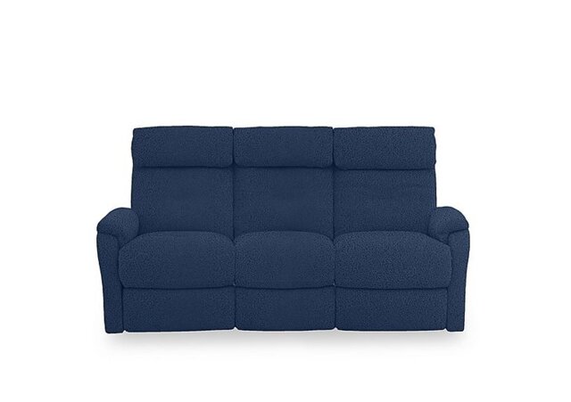 Compact Collection Titch Fabric 3 Seater Power Recliner Sofa - Blue