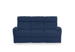 Compact Collection Titch Fabric 3 Seater Power Recliner Sofa - Blue