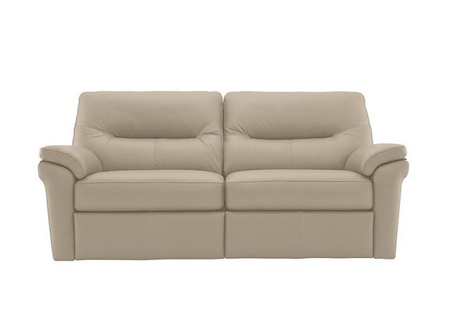 G Plan - Seattle 3 Seater Leather Manual Recliner Sofa - Cambridge Plaster