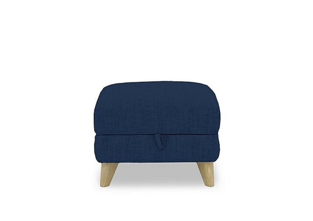 Malmo Fabric Storage Footstool - R330 Steel Blue