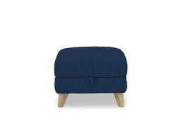 Malmo Fabric Storage Footstool - R330 Steel Blue