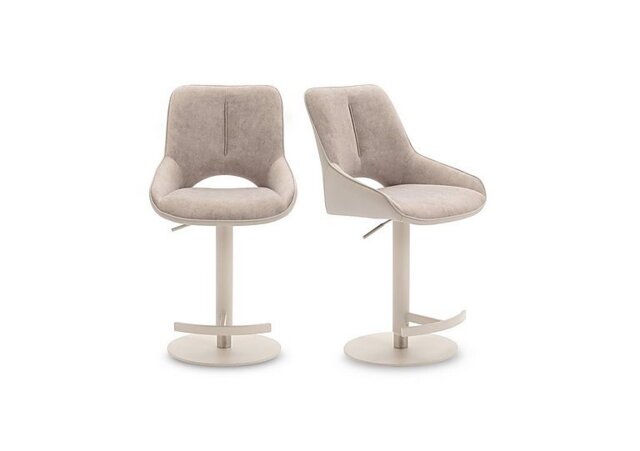 Tino Pair of Two Tone Swivel Bar Stools