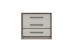London Bedrooms - Euston 3 Drawer Chest - Grey Oak/White Grey Gloss
