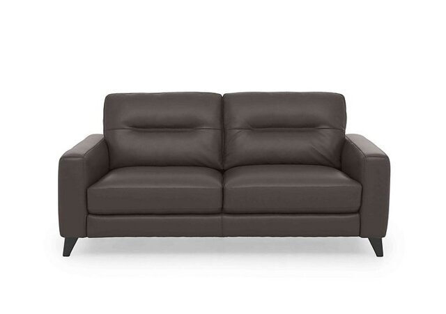 World of Leather - Jules 3 Seater NC Leather Power Recliner Sofa - Charcoal Grey