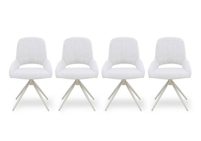 Pebble Set of 4 Swivel Dining Chairs