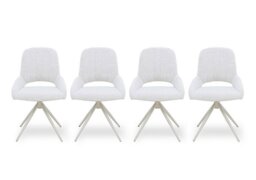 Pebble Set of 4 Swivel Dining Chairs