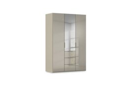 Rauch - Haven 151cm 3 Door Combi Wardrobe with 2 Glass Doors and 1 Mirror Door